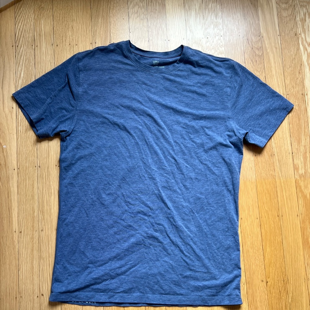 Mack Weldon Crew Neck T-Shirt in medium blue